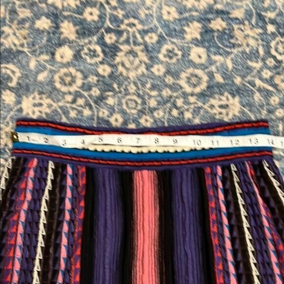 Missoni Striped Multicolor Design Pull-On Women's Skirt Feminine Luxury - Picture 10 of 11